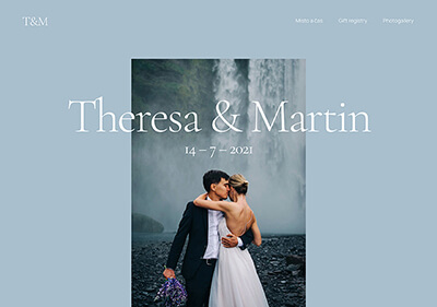 A website template for wedding announcement