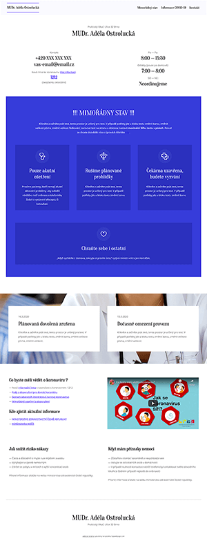 webová šablona pro praktické lékaře