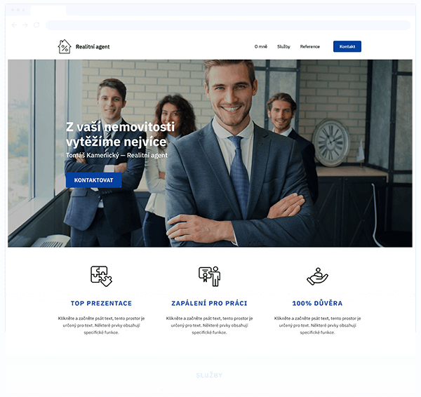 Webové stránky pro realitní makléře
