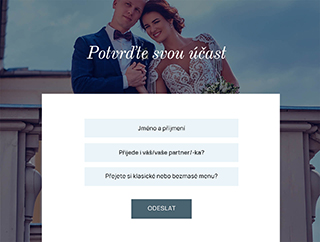 Formulář na svatebním webu