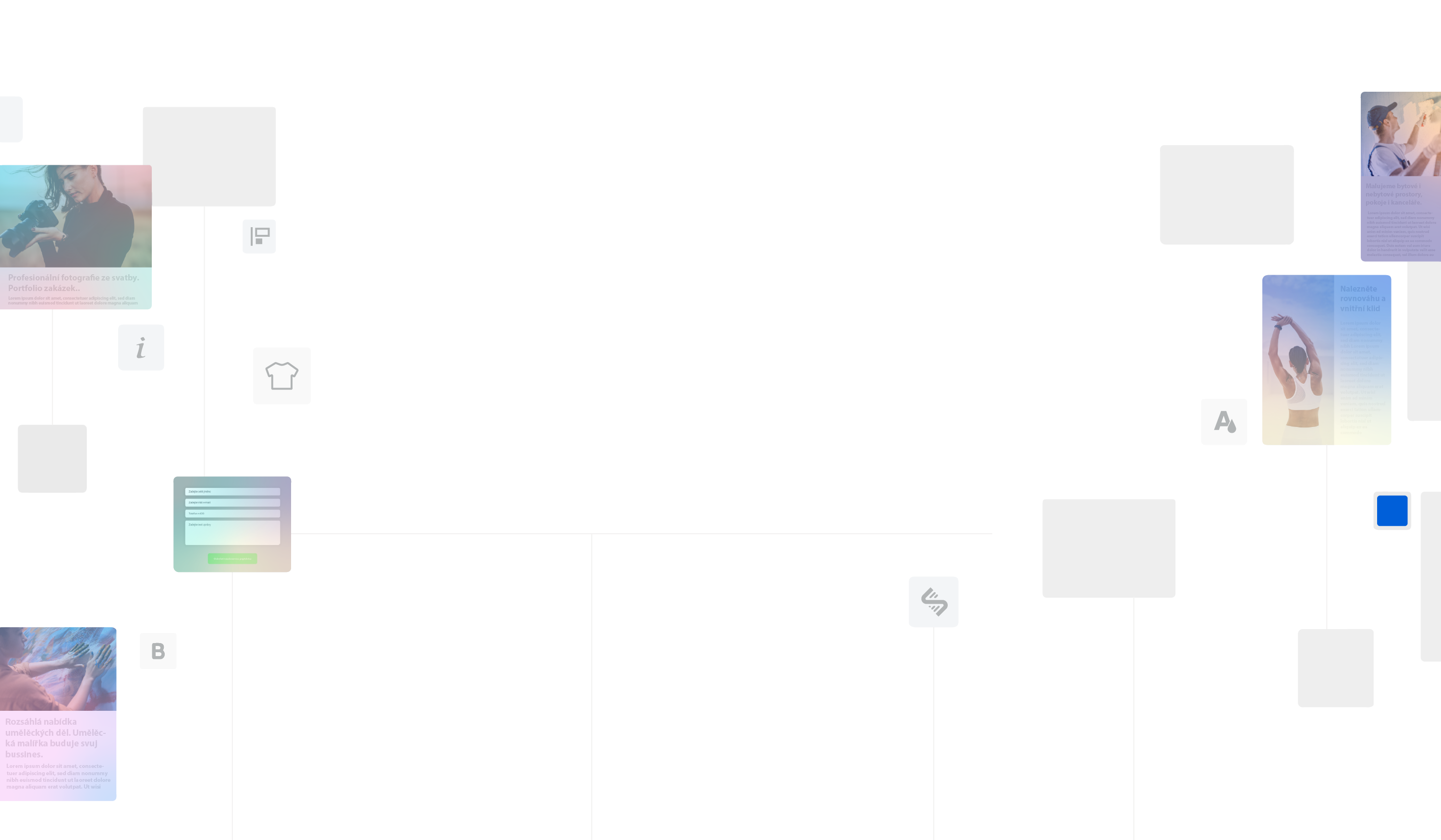 Panel s titulkem pro webové stránky