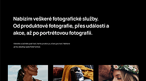 Šablona webu pro fotografa