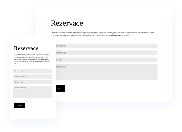Rezervační formulář
