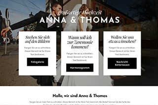 Hochzeitswebsite – Anna und Tomáš