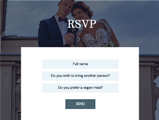 Obrazac web stranice za vjenčanje.